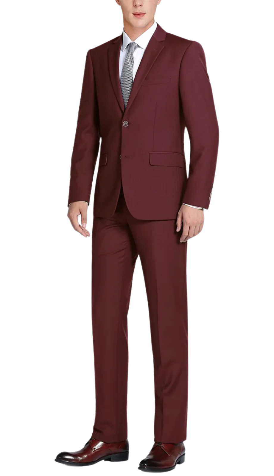 201-8 Men's Slim Fit 2-Piece Shawl Lapel Tuxedo Suit